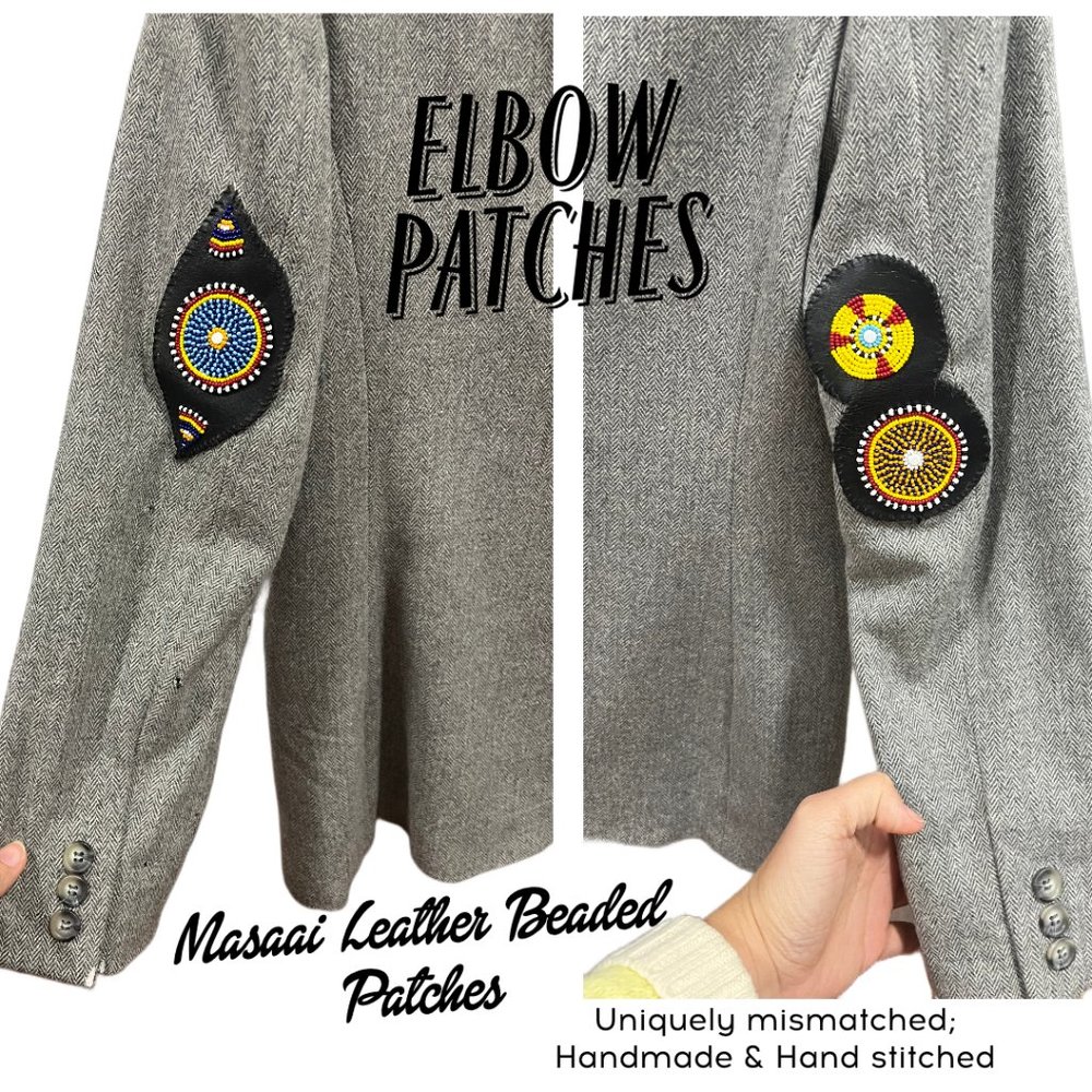 Vintage Pendelton Wool Blazer with Handstitched Patches - Picture 6 of 7